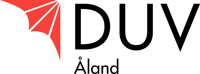 Bilden visar DUV på Ålands logo, länken går till startsidan